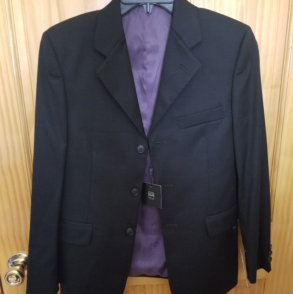 Ike Behar Boy's Black Blazer Size 14